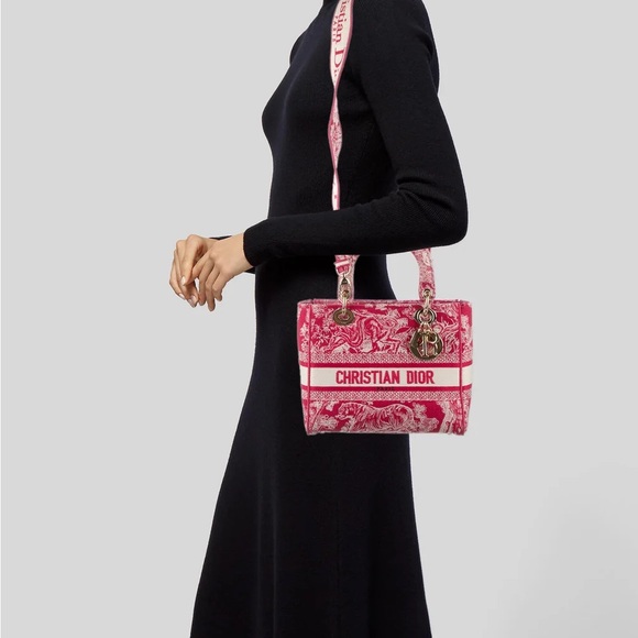 Christian Dior MEDIUM LADY D-LITE BAG Toile de Jouy Embroidery - Picture 4 of 6